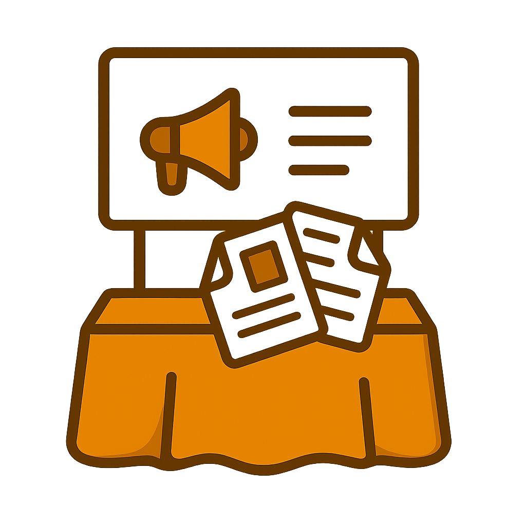 ブース出展のイラスト